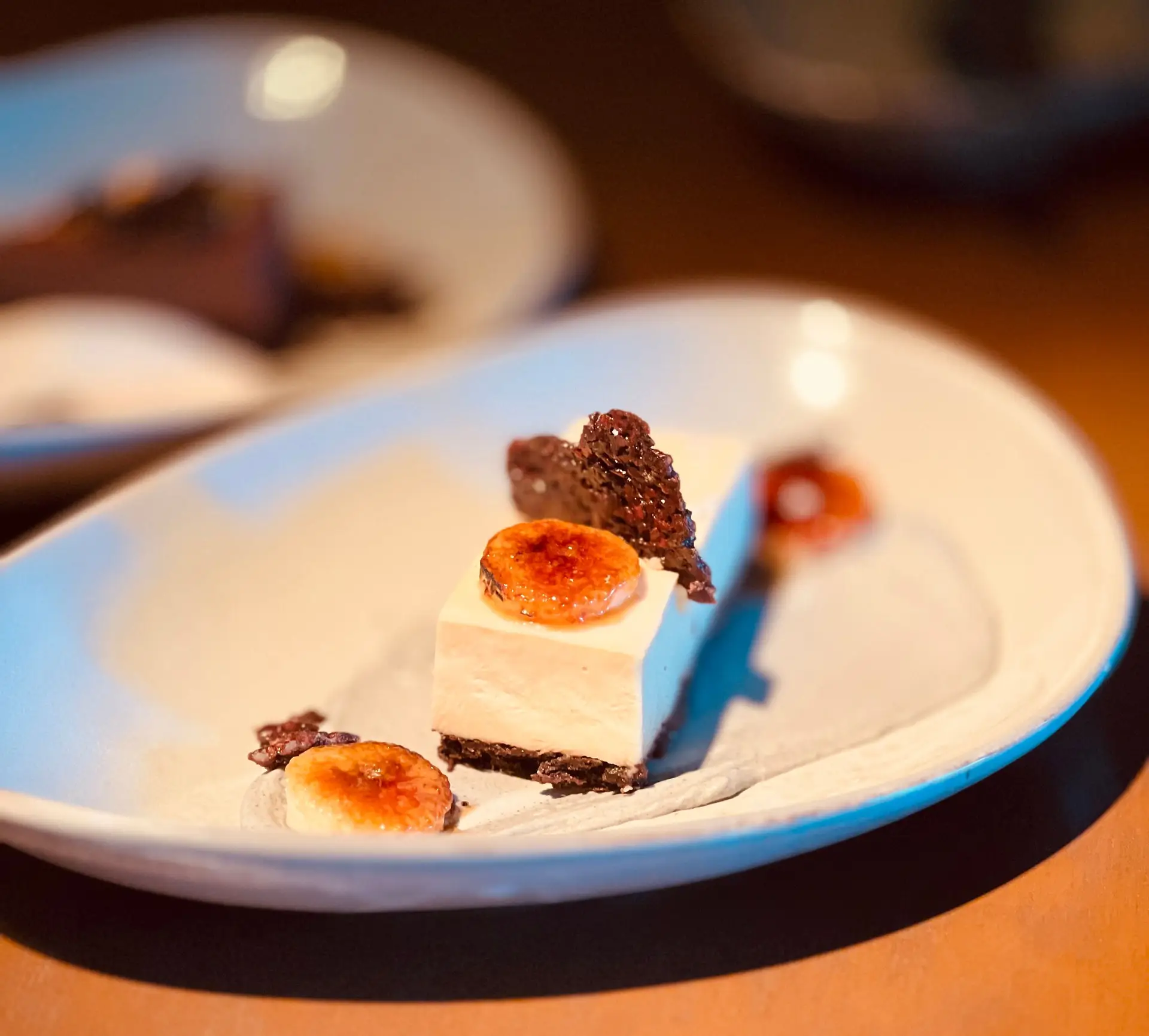 Plated dessert presentation