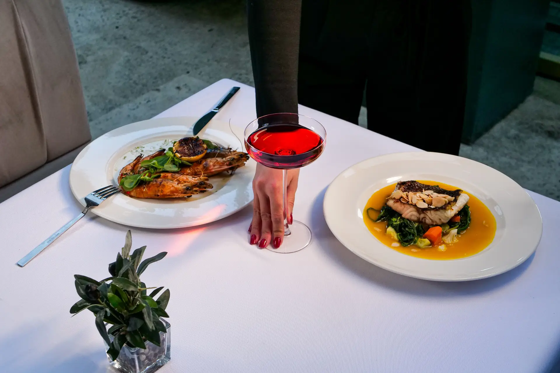 Artful dining presentation